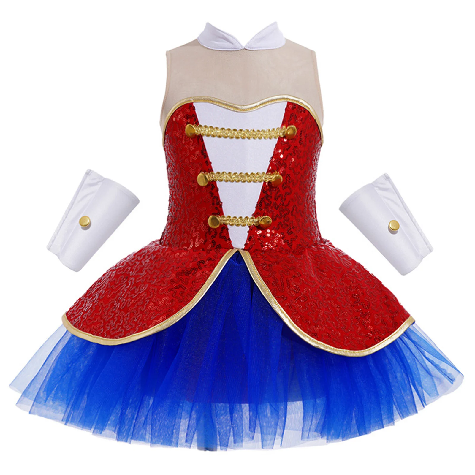 Карнавальный костюм для косплея в цирковом кольце маленьких девочек Сетчатое