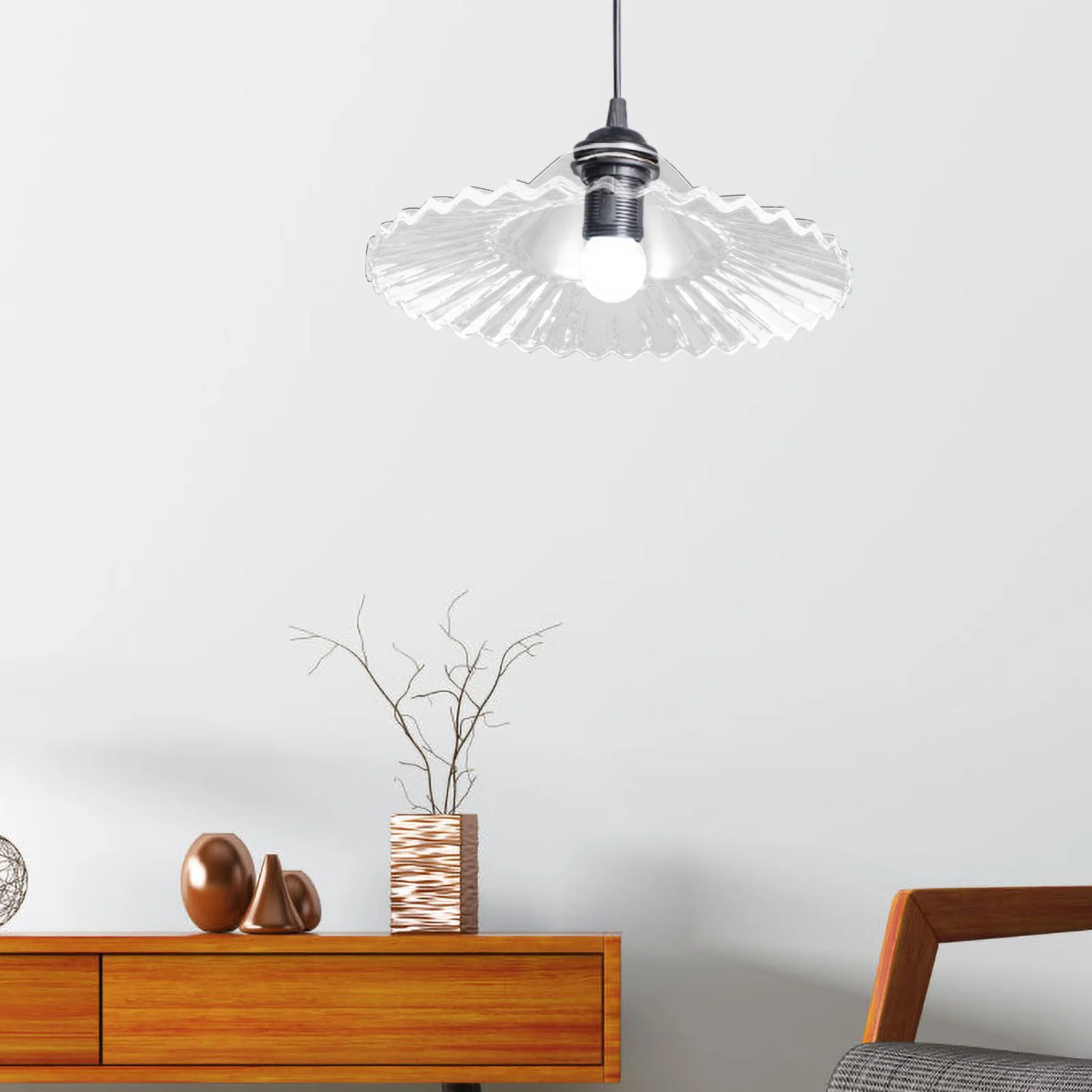 

Nordic Style Decorative Creative Smooth Glass Shade Glass Lamp Retro Decor Light Fixtures for Home Hotel