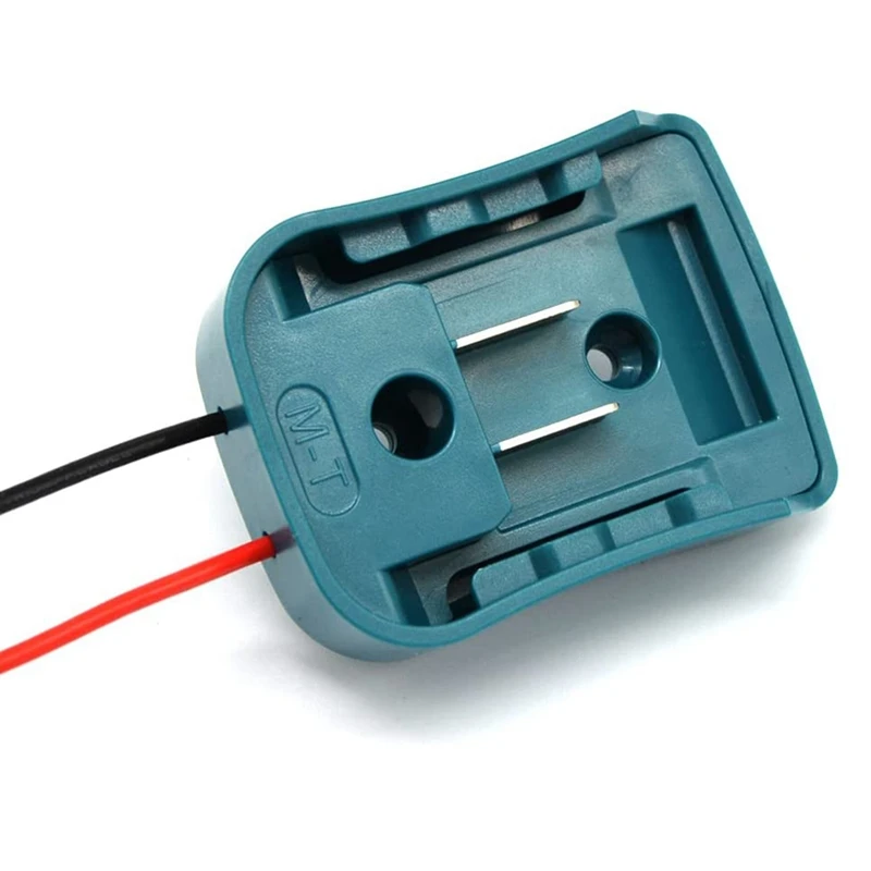 

2X 10.8V-12V Battery Mount Dock Power Connector With 14Awg Wires Connectors Adapter Tool For Makita Battery, Blue-Green