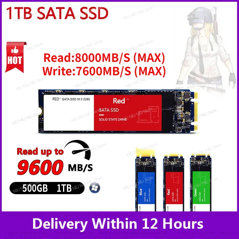 

SSD NVME M2 Sata 7400MB/s 1TB 2TB 4TB M.2 2280 PCIe 4.0 Hard Drive Disk Internal Solid State for PlayStation 5/Laptop/ps4/ps5