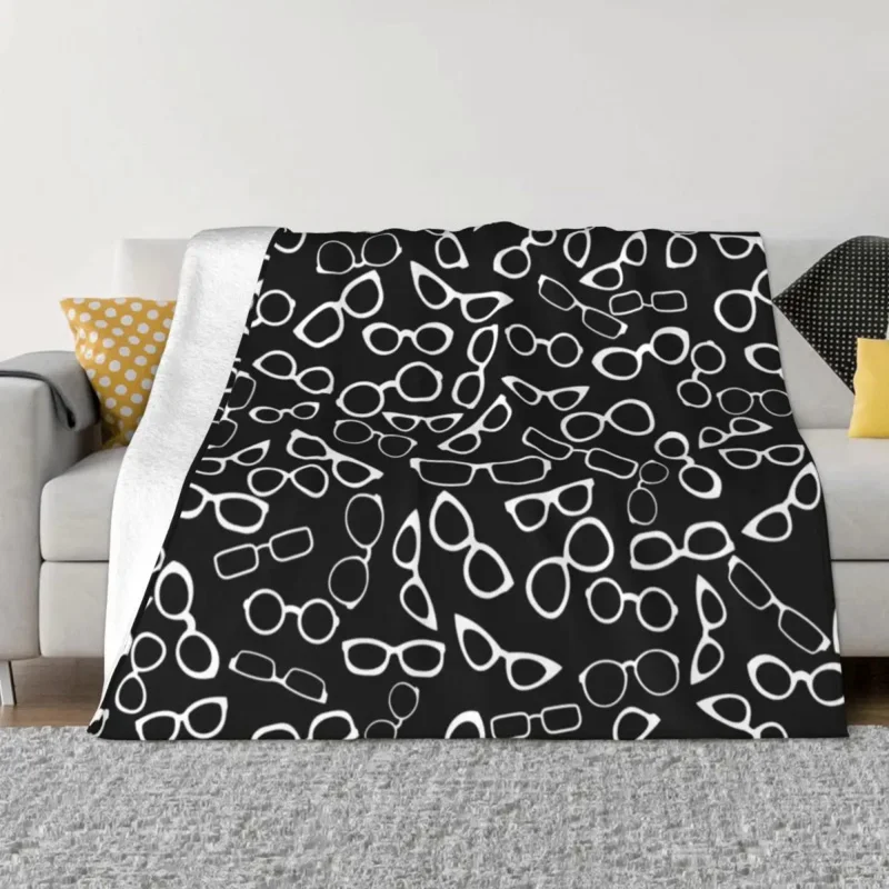 

Фланелевое Одеяло с различными очками, мягкие флисовые одеяла, одеяла для близорукости, теплый диван-кровать, комната для путешествий, весна