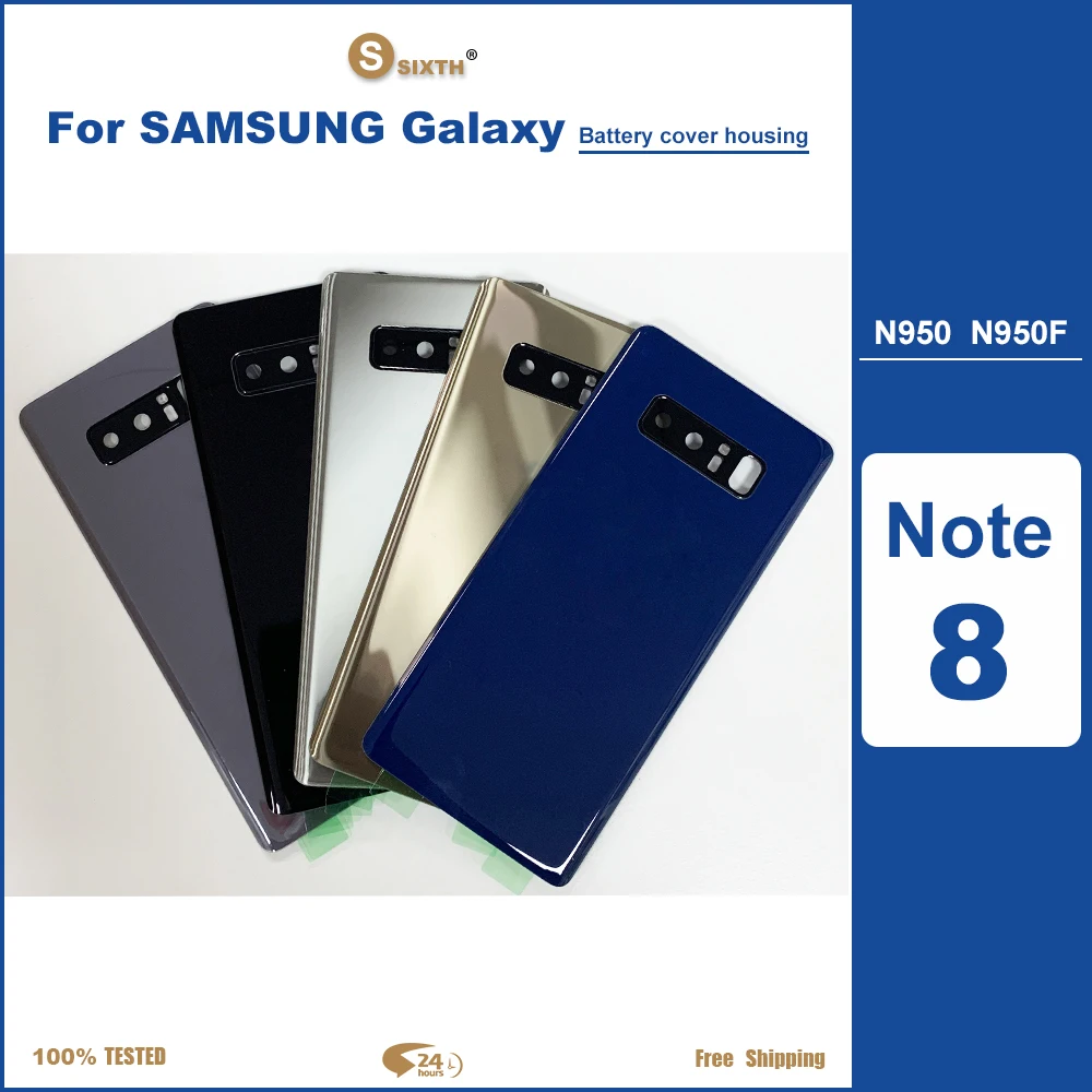 Чехол с логотипом для Samsung Galaxy Note 8 N950 стеклянная задняя крышка аккумулятора note8