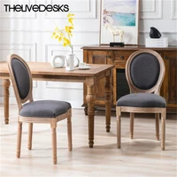 thelivedesks 2pcs comfortable upholstered fabrice french dining chair with rubber legs easy to assembly home