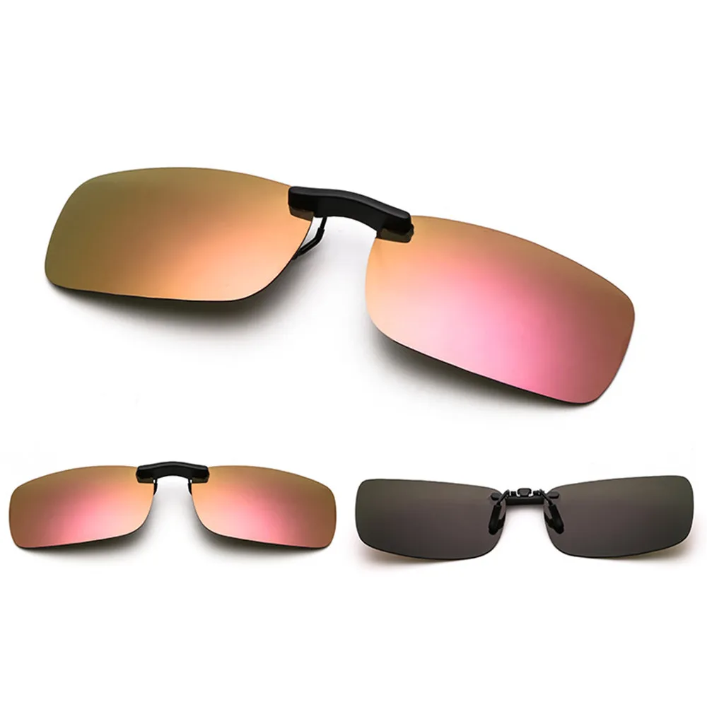 

New Polarized Clip On Sunglasses Near-Sighted Driving Night Vision Lens Anti-UVA Anti-UVB Cycling Riding Sunglasses Clip Unisex