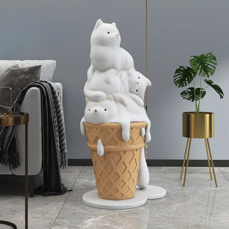 

Cat Living Room Large Floor Decoration Household Accessories Welcome Sofa TV Cabinet Next To Housewarming Gifts Decor