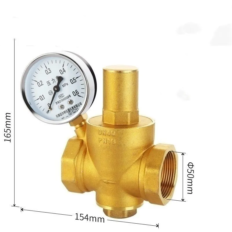 

G 1/2" 3/4" 1" 2" Brass Pressure Relief Maintenance Valve DN15/DN20/DN25/DN32 Adjustable Safety Valve Pressure Gauge