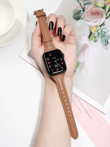 Кожаный ремешок CRESTED для Apple Watch