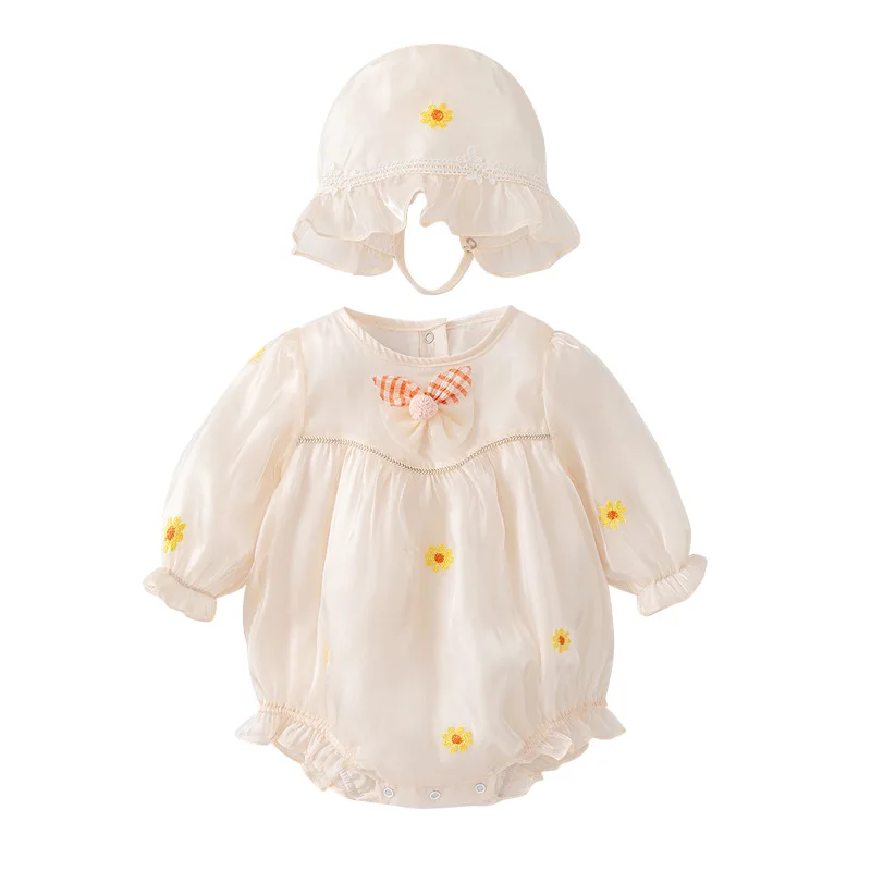 Baby clothes newborn baby one-piece princess bag fart clothes Xiao Zou Ju long-sleeved romper