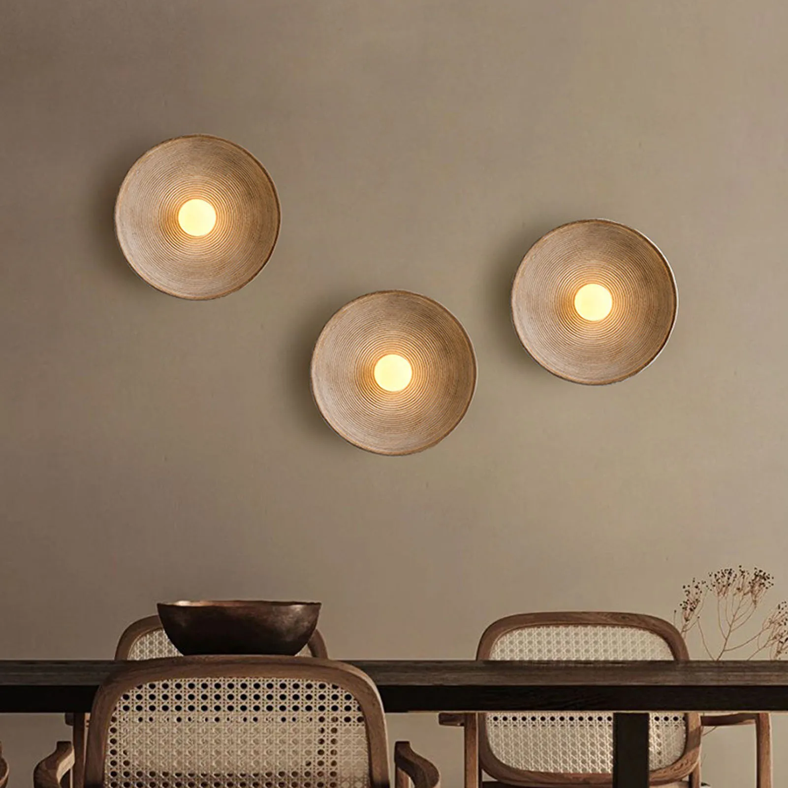 ZK20 Retro Wall Sconce Resin Wrought Iron Japanese Style Wabi Sabi G9 Light Fixture for Bedside Living Room 100 to 240V