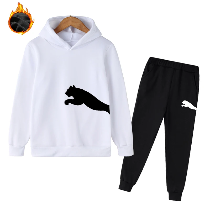

Children Tracksuit Children Boys and Girls Hoodie Pants Suit Letter Brand Printing Clothing Casual Pullover Suit 3-14 Years Old