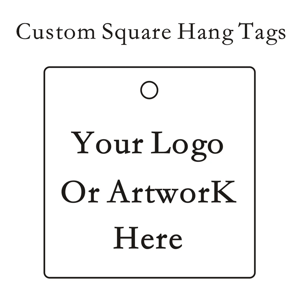 

Custom Logo Gift Tags Square/Round Garment Tag, Swing Tags,White,Kraft Hang Tags for Wedding Favors Handmade,Thanks Card