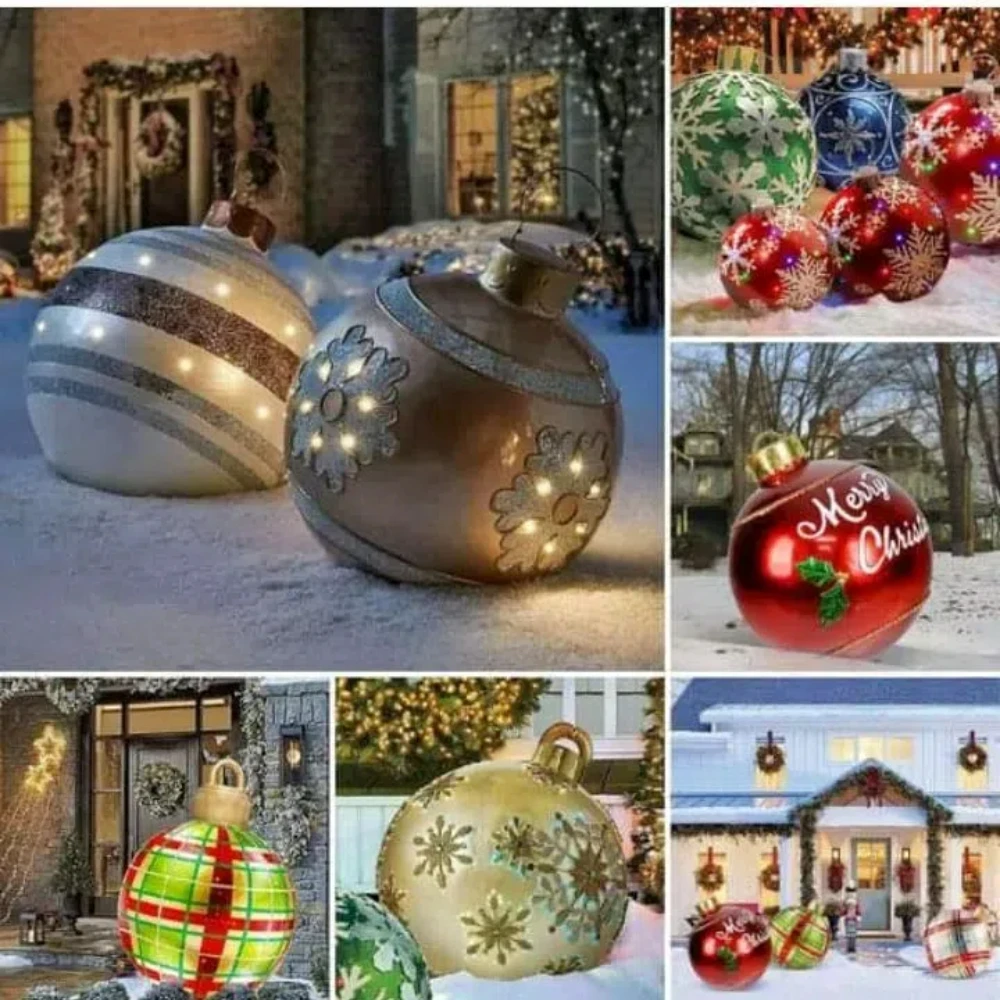 60 см уличные рождественские надувные украшения шар из ПВХ гигантские большие
