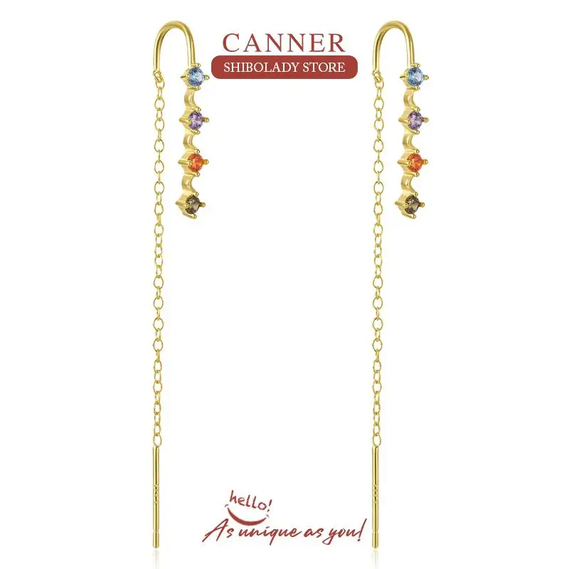 

CANNER Silver 925 Jewelry Earrings For Girl Hoop Earrings Ear Piercing jewelry Wedding Party 2023 Fashion Women Trending