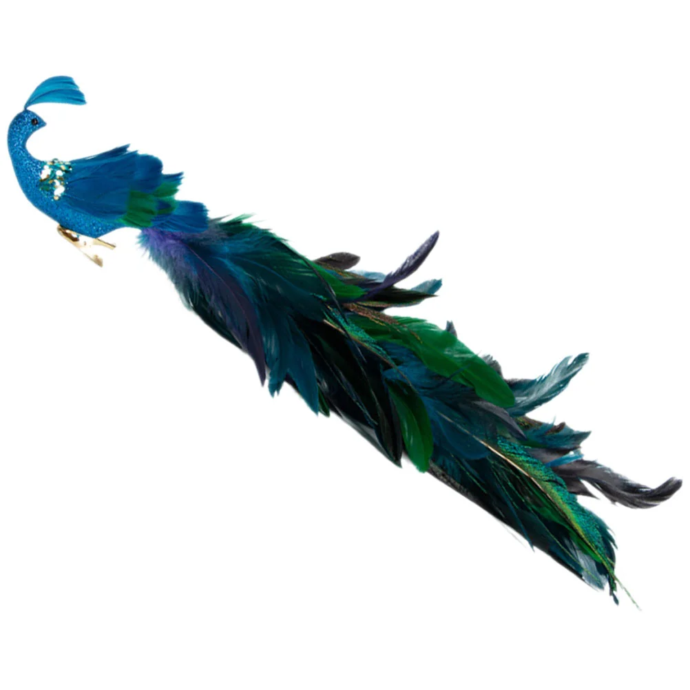 

Glitter Peacock Clip Decor Clip On Tree Decoration Long Tail Clip Home Decor Peacock Clip Ornament