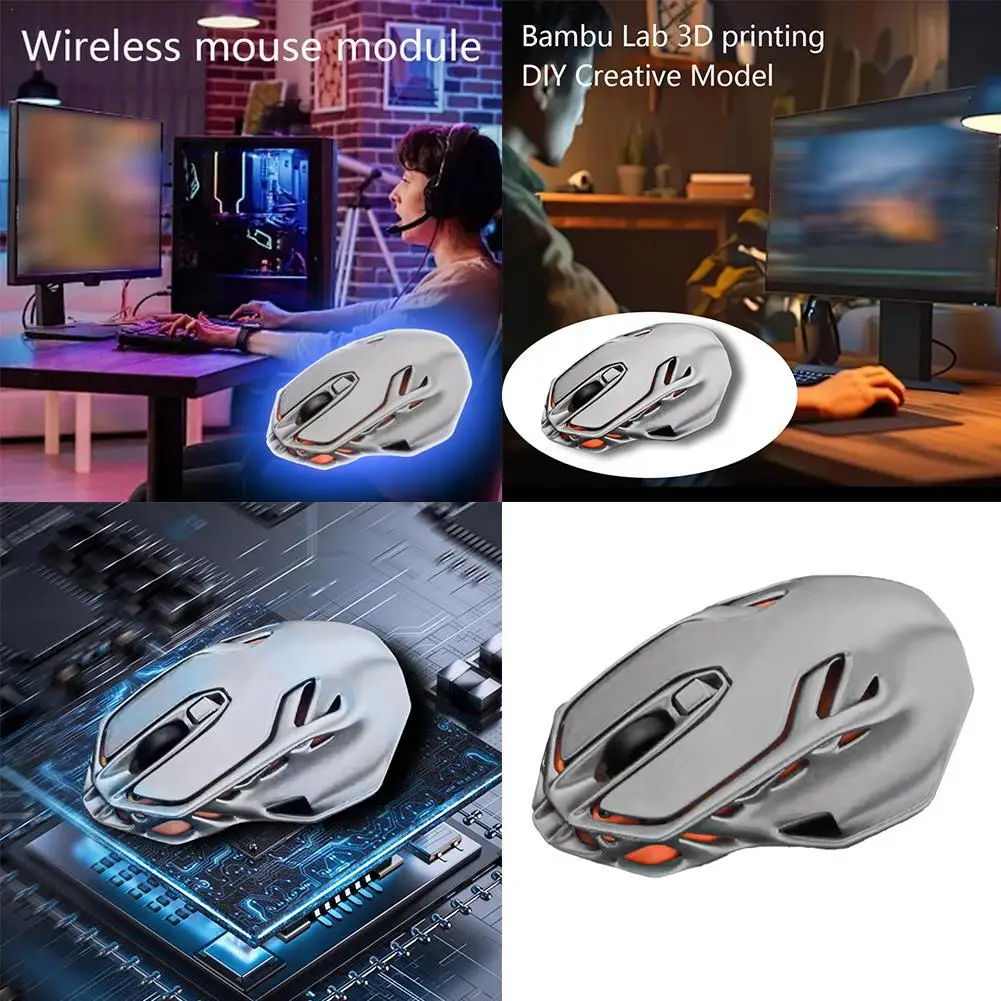 Беспроводная мышь с 3D-принтом креативная модель 2 4 ГГц USB-приемник кнопка