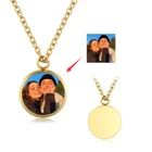 Индивидуальный цвет ожерелье с фото клей из нержавеющей стали под заказ драгоценные ювелирные изделия для семьи любимых друзей питомцев подарки 2022