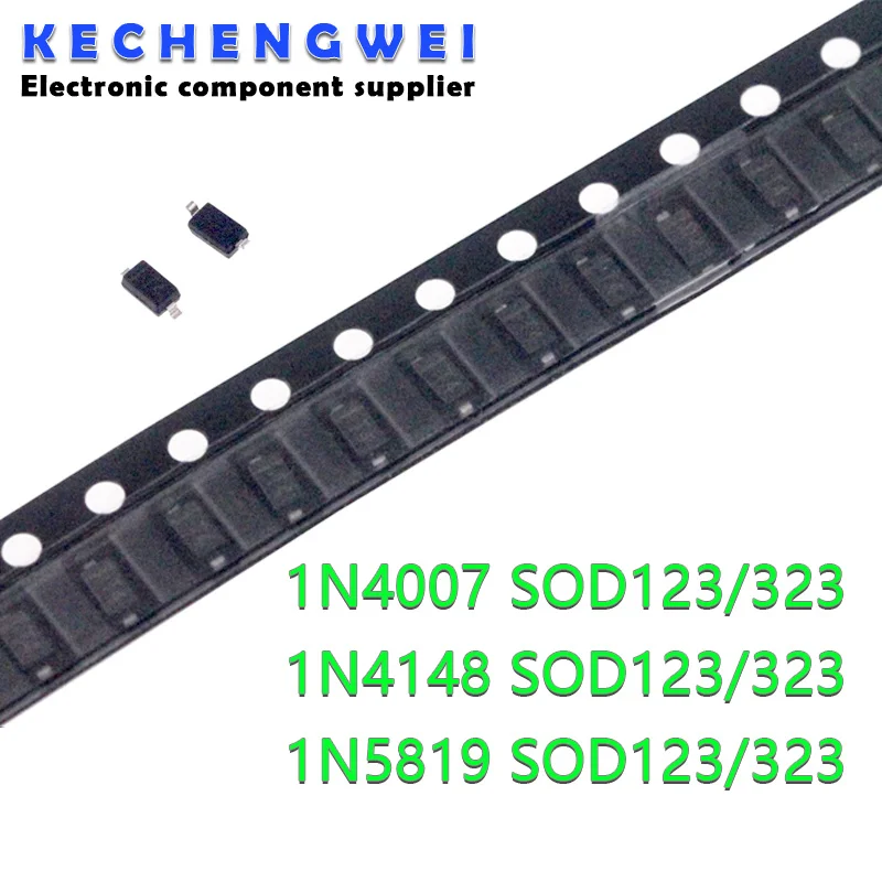 

100pcs SMD diode 0805 SOD-123 1N5819 1N4007 1N4148 SOD123 SOD-323 1206 1N4148WS 1N5819WS B5819WS SOD323