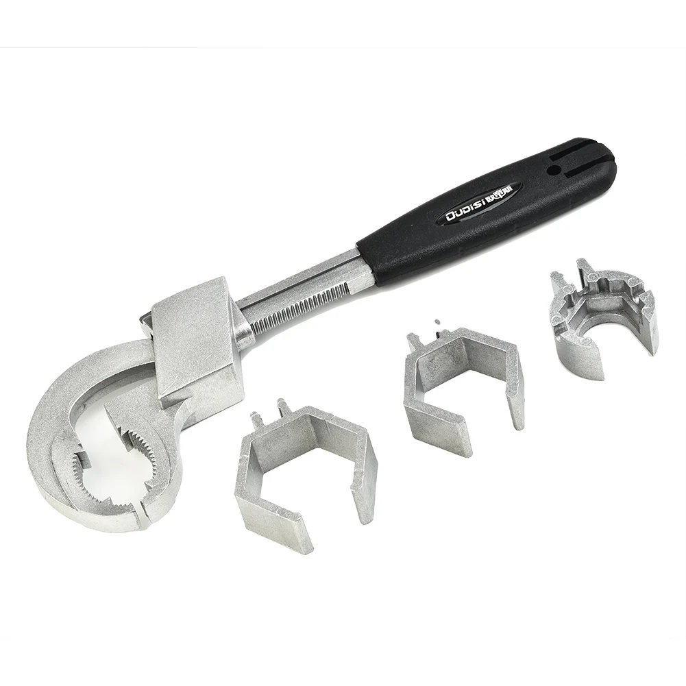 

Adjustable Wrench Multifunctional Universal Open End Arc Toothed Wrench Sink Wrench Bathroom Repair Toilet Faucet Tube Hand Tool