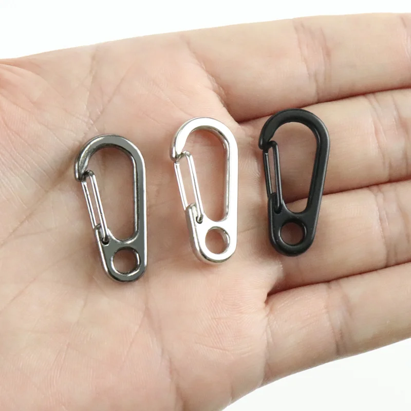 

6pcs Mountaineering Buckle Mini Carabiner Clips Tiny Alloy Spring Snap Hook Keychain Clasps Outdoor Camping Multi Tool