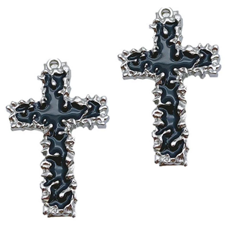 Заколка для волос в стиле готический панк-крест хип-хоп модные металлические