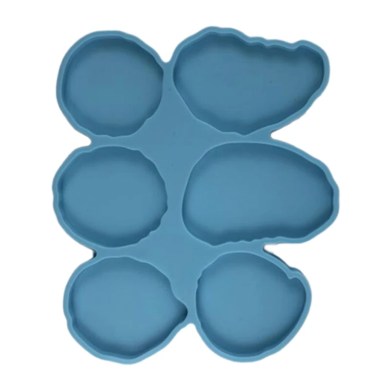 2 шт. форма для эпоксидной смолы ручной работы 6 нерегулярных круглых силиконовых