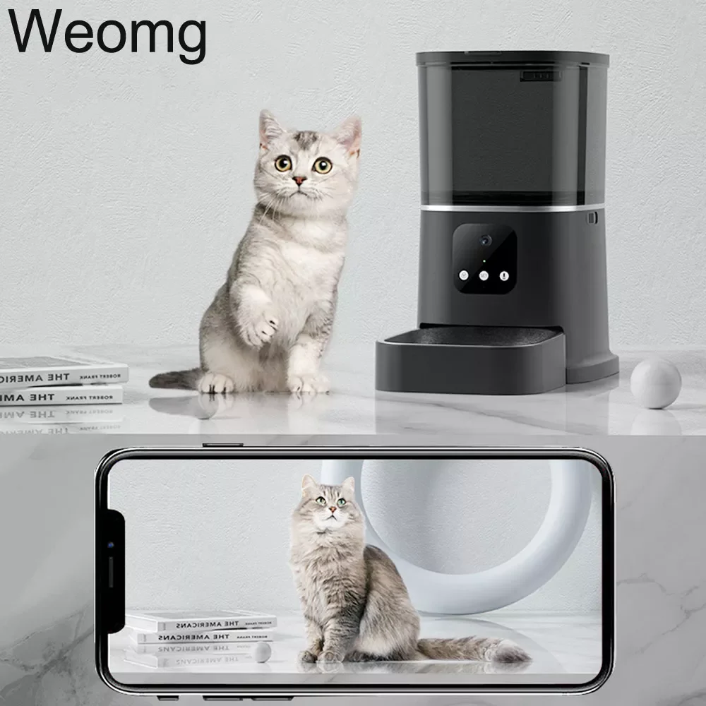 

6L Video Camera Feeder Timing Smart Automatic Pet Feeder For Cats Dogs WiFi Intelligent Dry Food Dispenser Voice Recorde Bowl