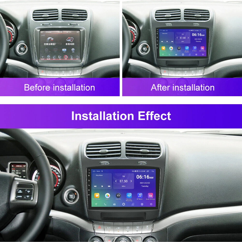 9-дюймовый Android 13.0 для Dodge Journey Fiat Leap Freemont 2011-2020 автомобильный GPS Navi мультимедийный