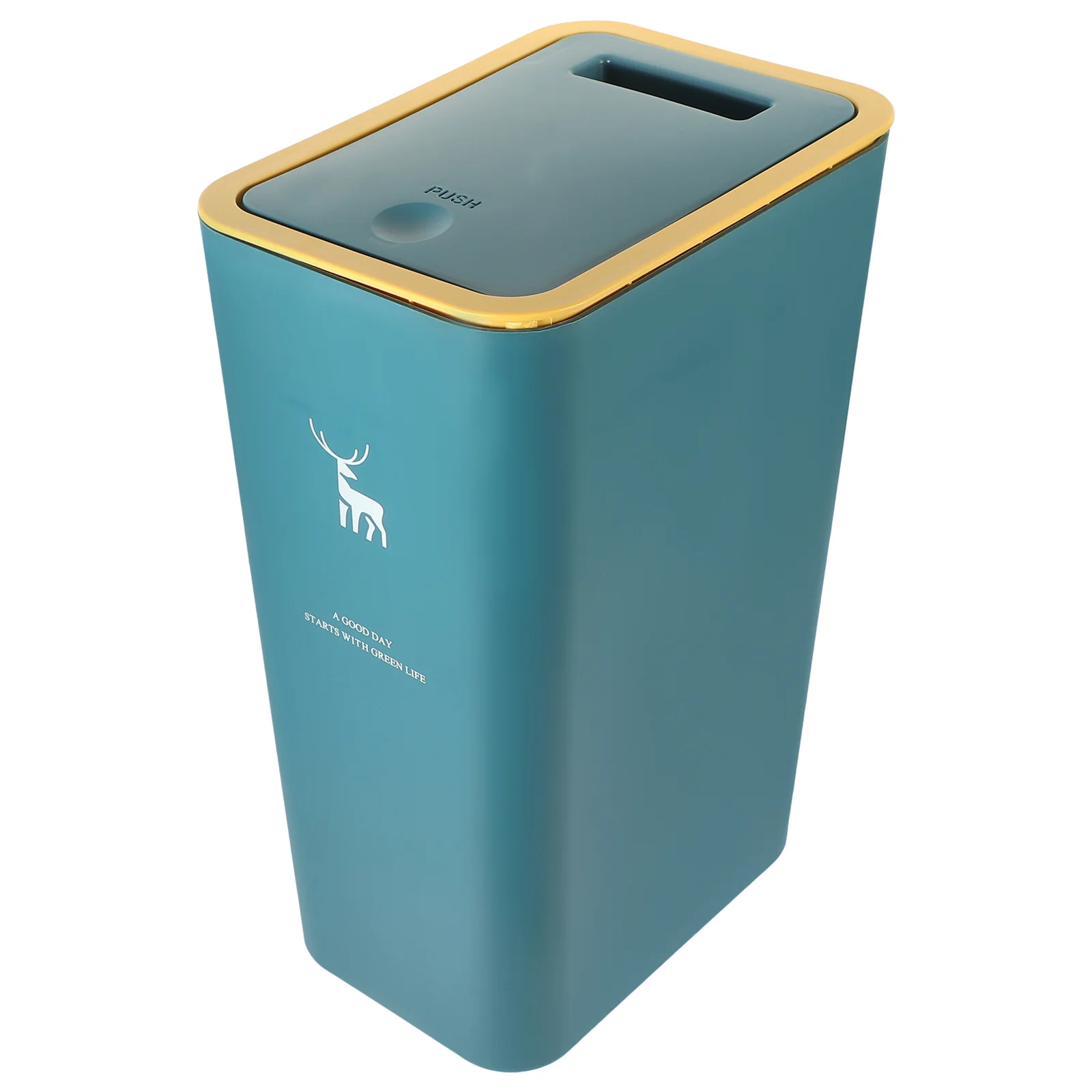 

Household Push Type Trash Can Large-capacity Waste Bin Bathroom Wastepaper Bucket With Lid