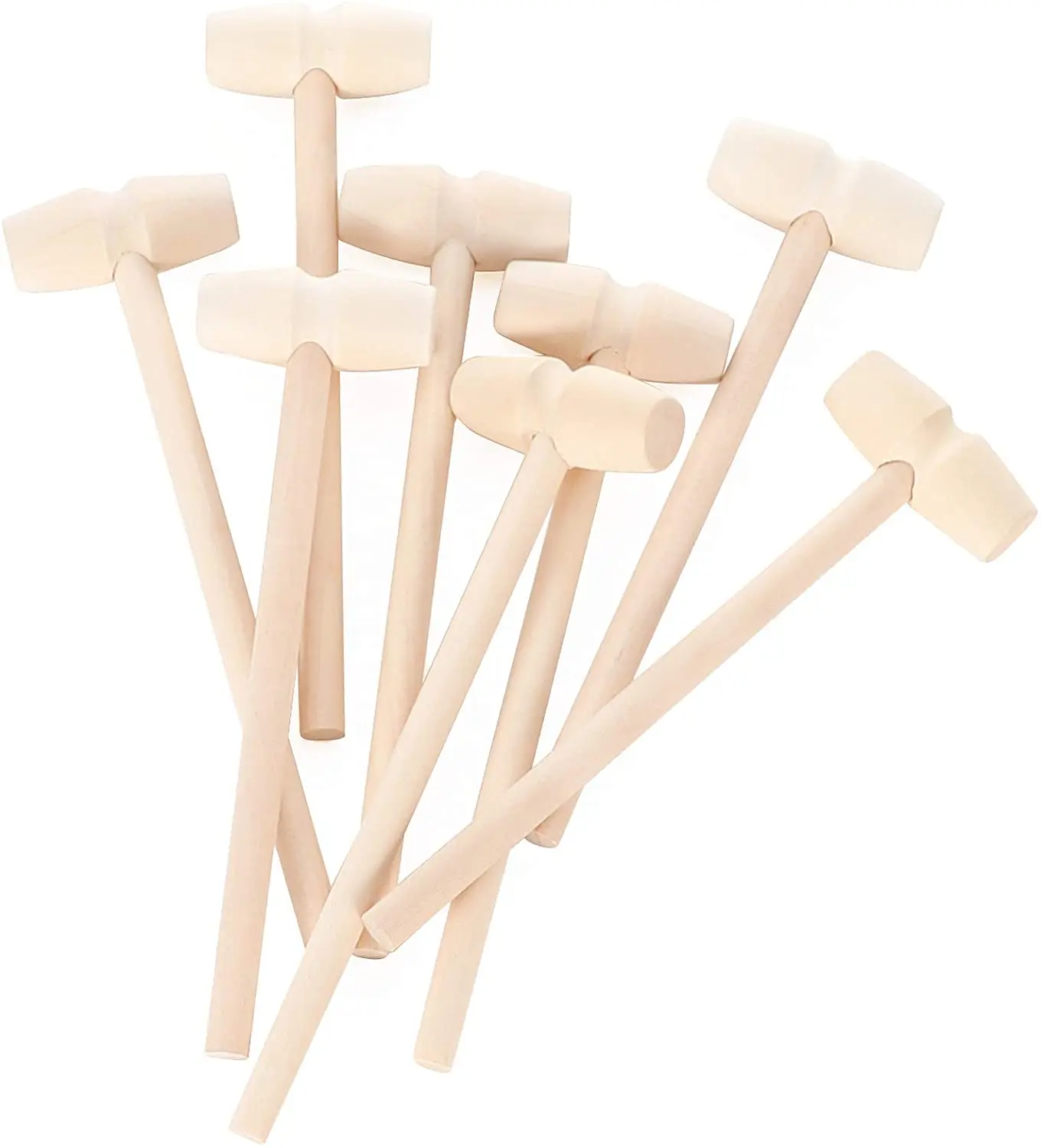 

1Pc Wooden Hammers for Chocolate Mini Breakable Heart Hammer Mallet for Chocolate Smash-able Heart Cake Tools