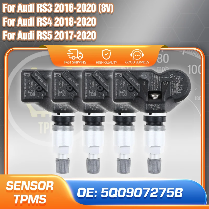 Датчик давления в шинах автомобиля TPMS 1/4 шт. для Audi RS3 8V 2016-2020 RS4 2018 2019 2020 RS5 2017 5Q 0907275