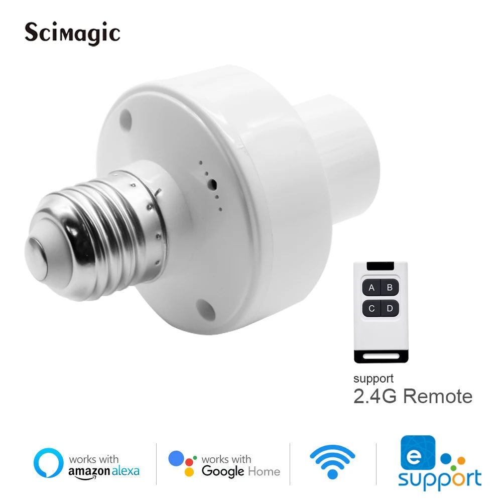 

E27 EWeLink WiFi умный светильник лампы держатель лампы Базовый AC 110V 220V беспроводной умный дом Голосовое управление с Alexa Google Home