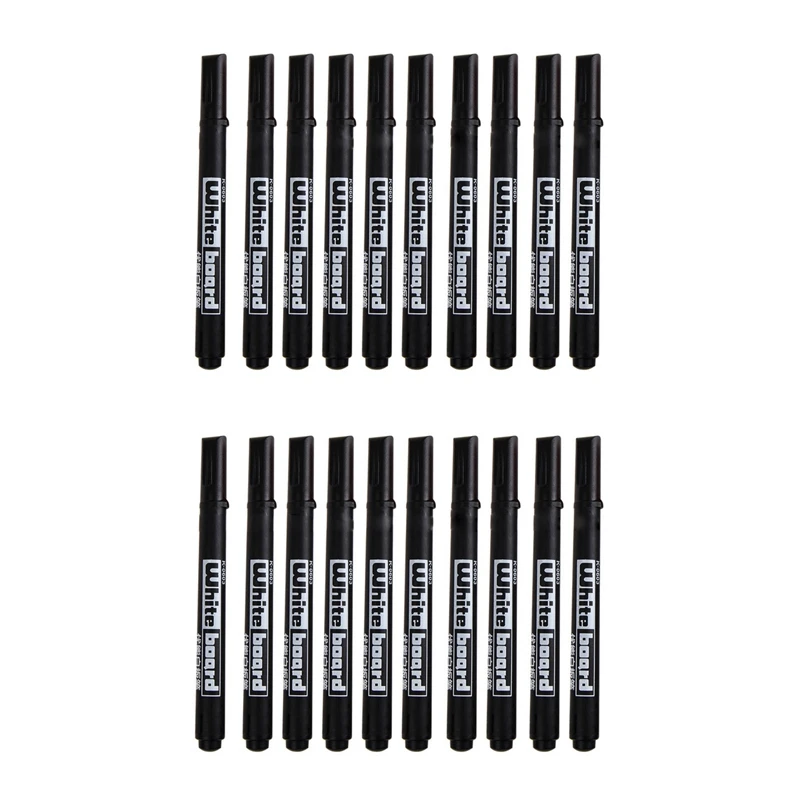

40 X Board Marker Whiteboard Marker Pen Washable Black
