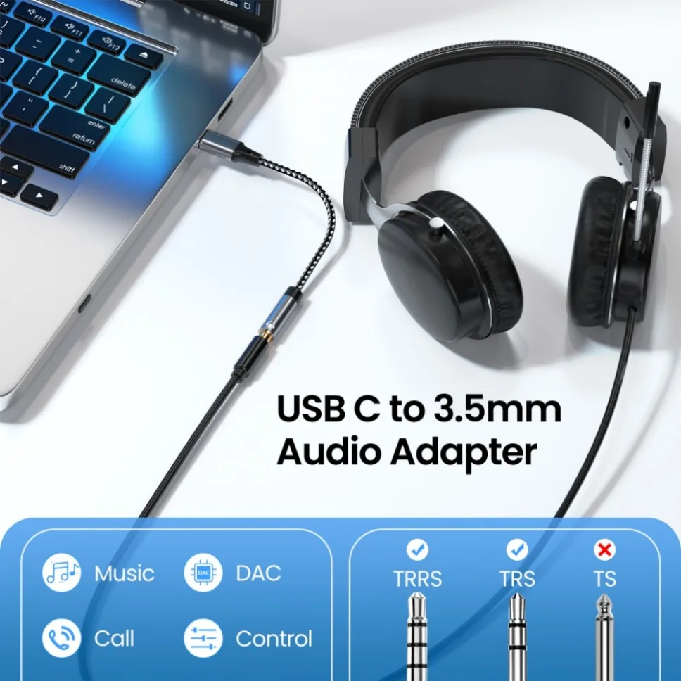 Адаптер Grwibeou с USB C на 3 5 мм Type AUX-разъем