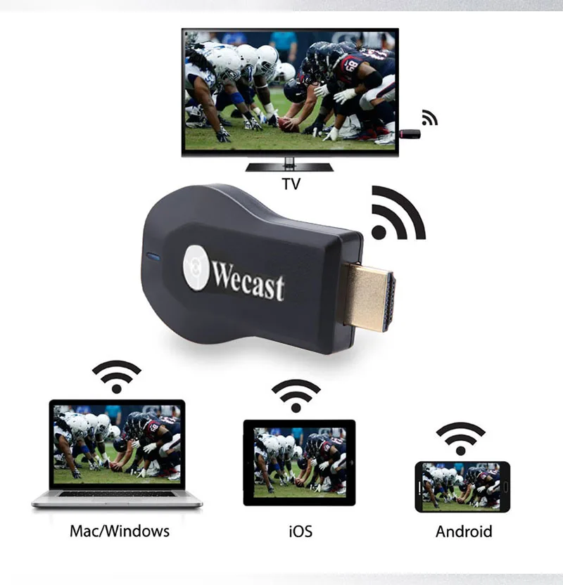 

Wireless WiFi Display TV Dongle Receiver HDMI-compatible TV Stick M2 for Airplay for Android Miracast for Phone PC