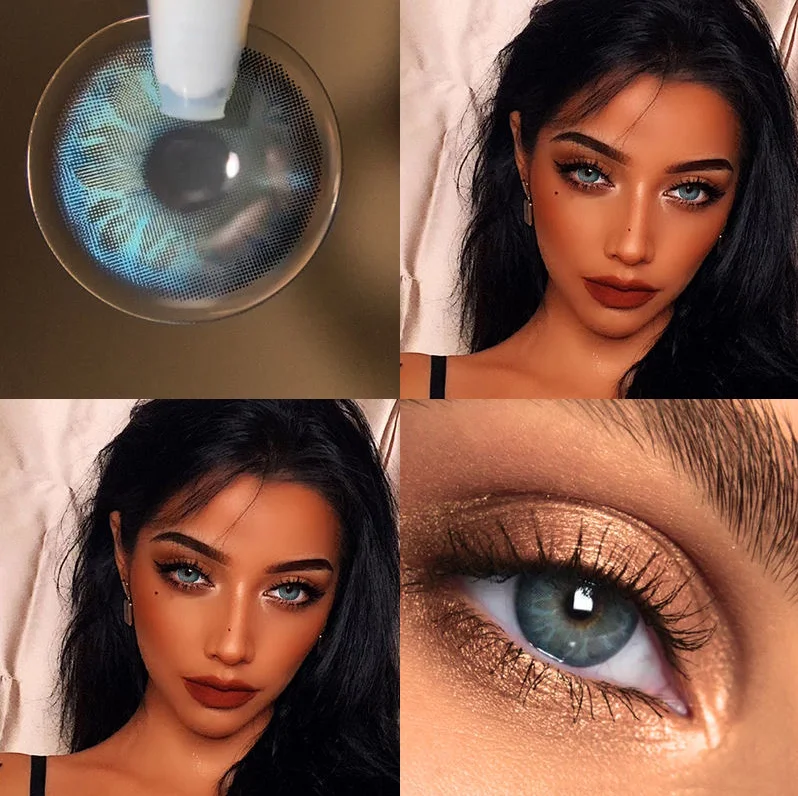 Цветные контактные линзы для близорукости фиолетовые диоптрические правильные