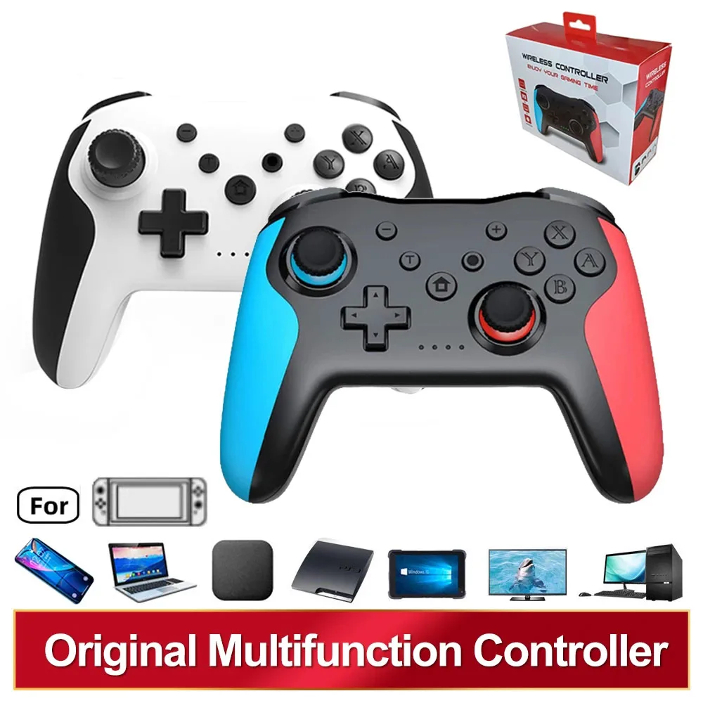 Kup Nowy Kontroler Bezprzewodowy Bluetooth 2.4G Dla Nintendo Przełącznik Pro PC Tablet PS3 Tesla Wstrząsy Joystick Gamepad Bez Opóźnień Wielofunkcyjny