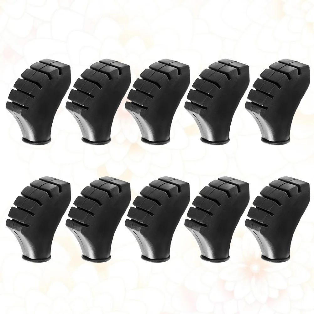

10PCS Practical Anti-Slip Rubber Outdoor Tool Trekking Pole Tip Protectors for Hiking Climbing Mountaineering