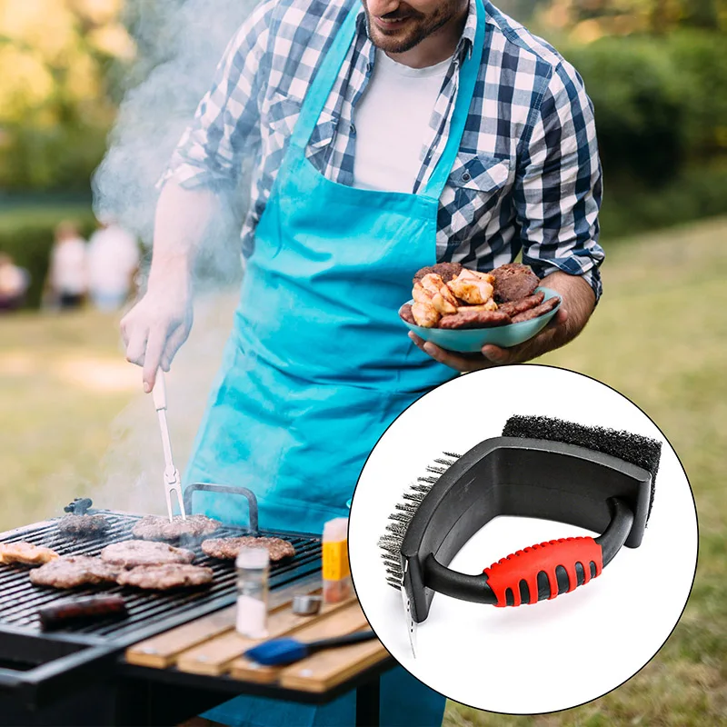 

Multifunctional Barbecue BBQ Grill Cleaning Brush Stainless Steel Cooking Tools Kitchen Accessories Wire Cleaning Brushes