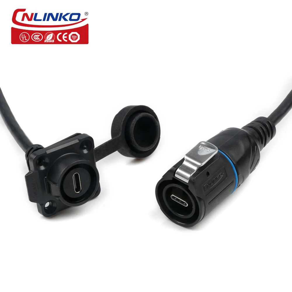 

CNLINKO Type-C 3.1 USB Extension Cable Connector Multi-functional USB C Data Charging Wire Connector for Smartphone PC Projector