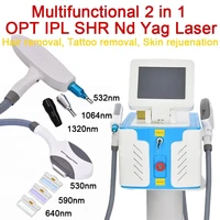 nd yag laser machine with laser beam2 in 1 laser hair tatoo removal machine ipl portable multifunction beauty machine