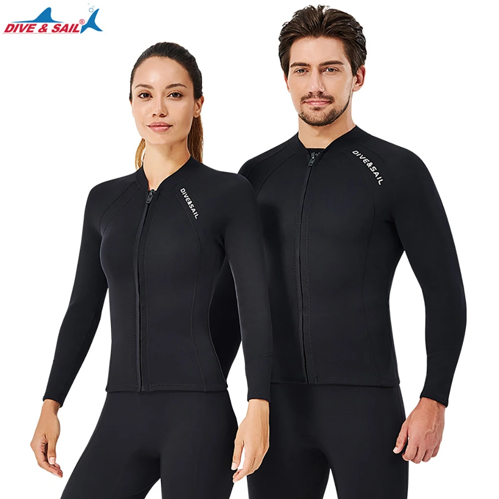 

DIVE SAIL 2MM Wetsuit Tops Neoprene Keep Warm Long Sleeve Wetsuits Sun-proof Scuba Diving Suits Swimsuit Surf Suit