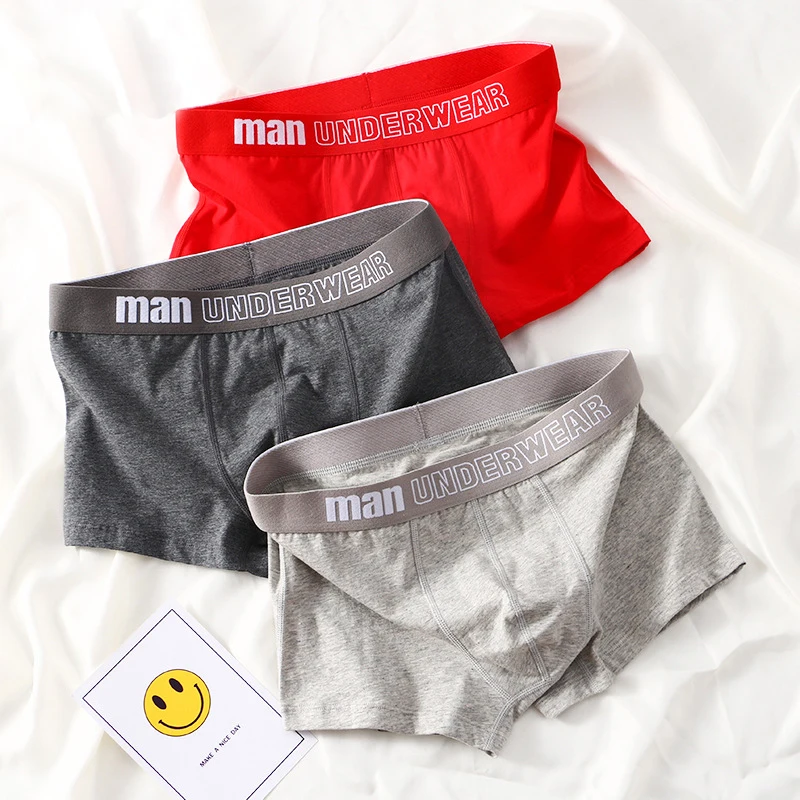 Men's Panties Soft Cotton Unpanters Men's Comforable Underwear Man Breathable Men's Boxers Solid Color Briefs Set Free Shipping