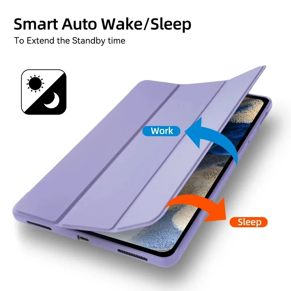 Фото Чехол для планшета Samsung Galaxy для S6 lite Tab A9 A8 A7 S7 S8 S9 и Plus FE Smart Auto Sleep Wake Function Силиконовый чехол №2
