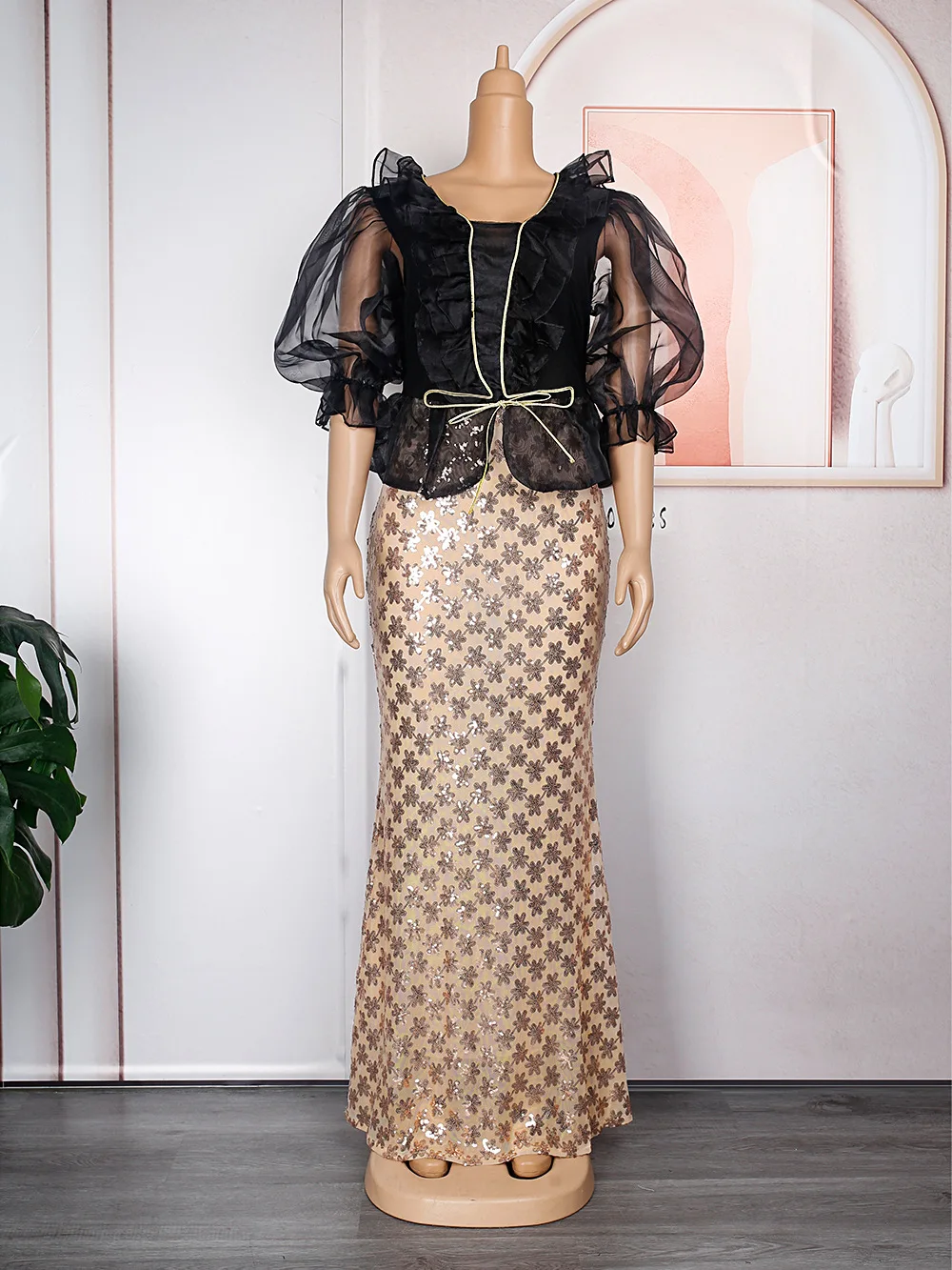 Plus Size Sequin Mesh Dress Lady Floral Evening Party Cloth Casual Luxury Long Robe 2023 Summer Elegant And Pretty Women's Dress