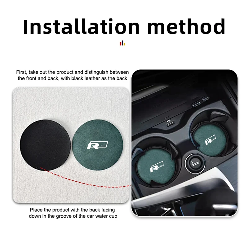 2 шт. Противоскользящий коврик для подстаканника воды Volkswagen VW R Golf Jetta Passat mk5 mk6 CC 5 7