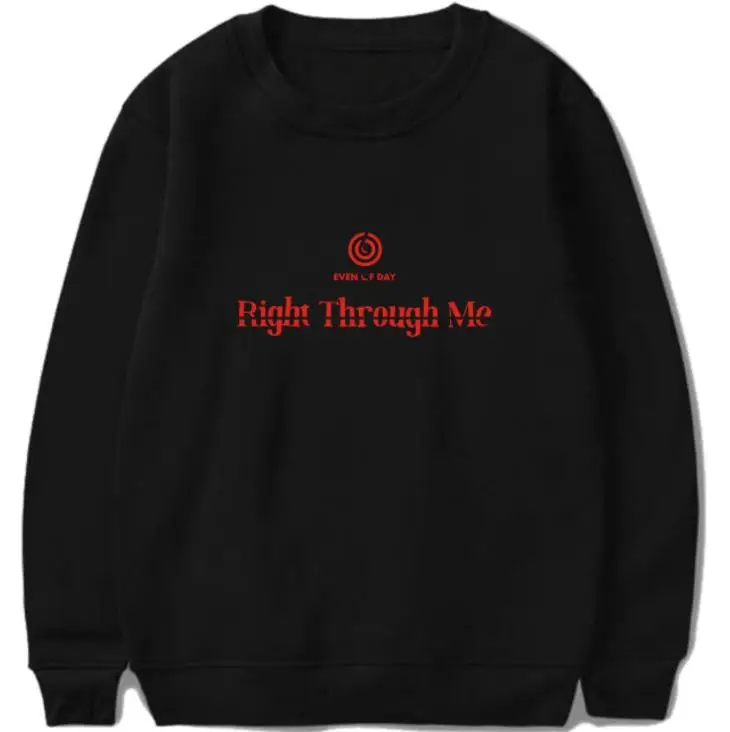 

DAY6 even of day album right through me same printing fleece hoodies kpop o neck unisex loose sweatshirt 5 colors