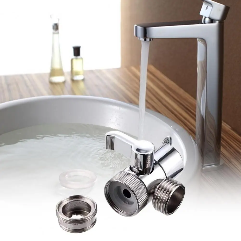 

Faucet Diverter Valve 1 Set Excellent Sturdy Construction Durable Water Tap Connector Shower Kitchen Accessories for Dorm
