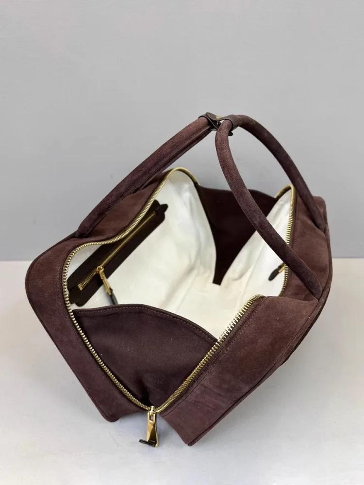 Осень-зима ретро замшевая сумка-тоут из коровьей кожи женская большая