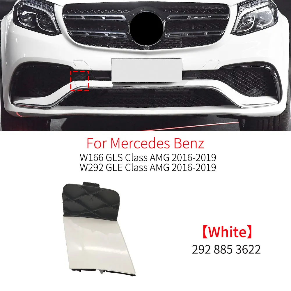 

Для Mercedes W166 W292 AMG Автомобильный передний бампер, фаркоп, черный, для Benz GLE GLS Class GLE63 GLE53 GLS43 AMG 2928853622