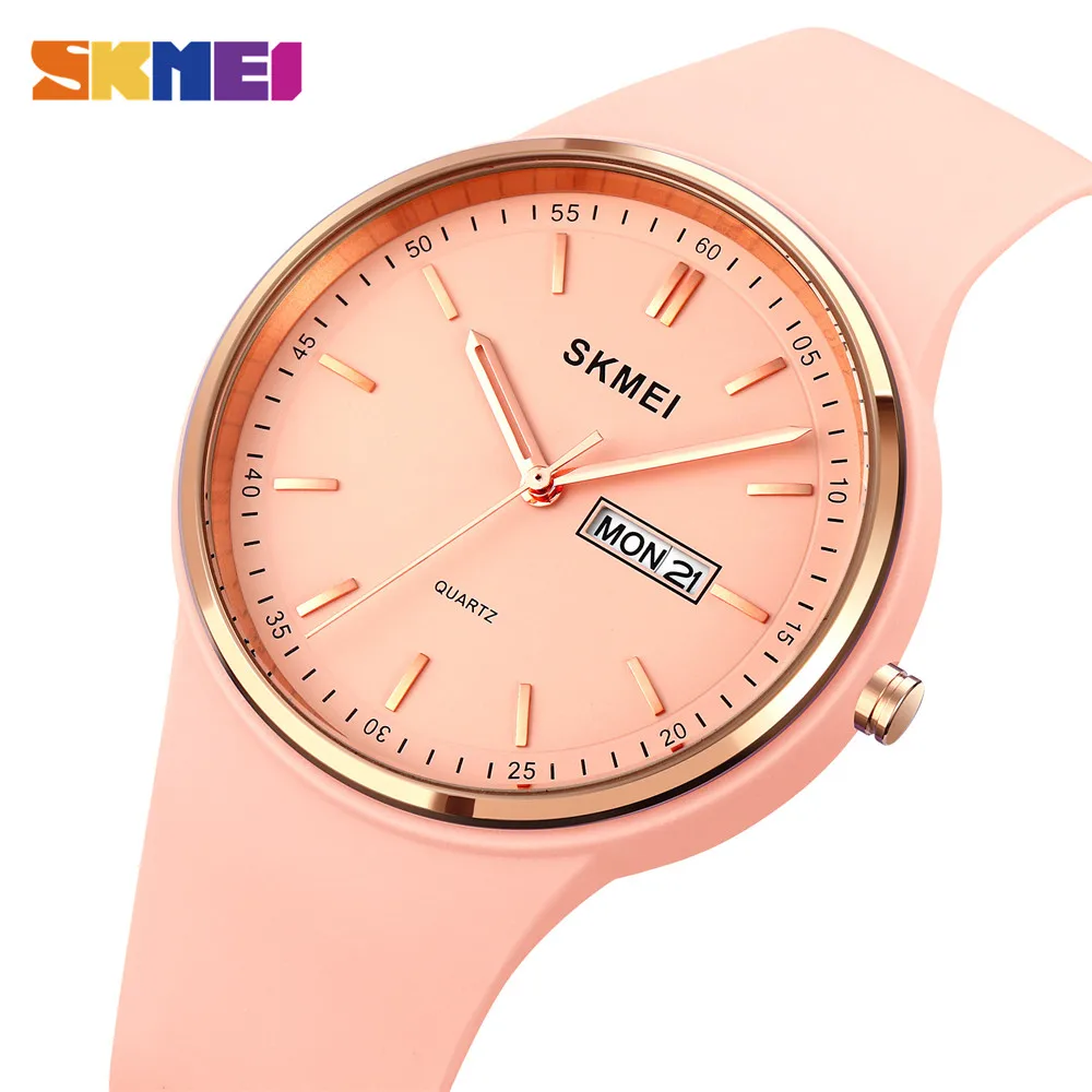 5 PCS/Set SKMEI Fashion Women Watch Silica Gel Strap Female Wristwatch For Ladies Girls Watches montre femme enlarge